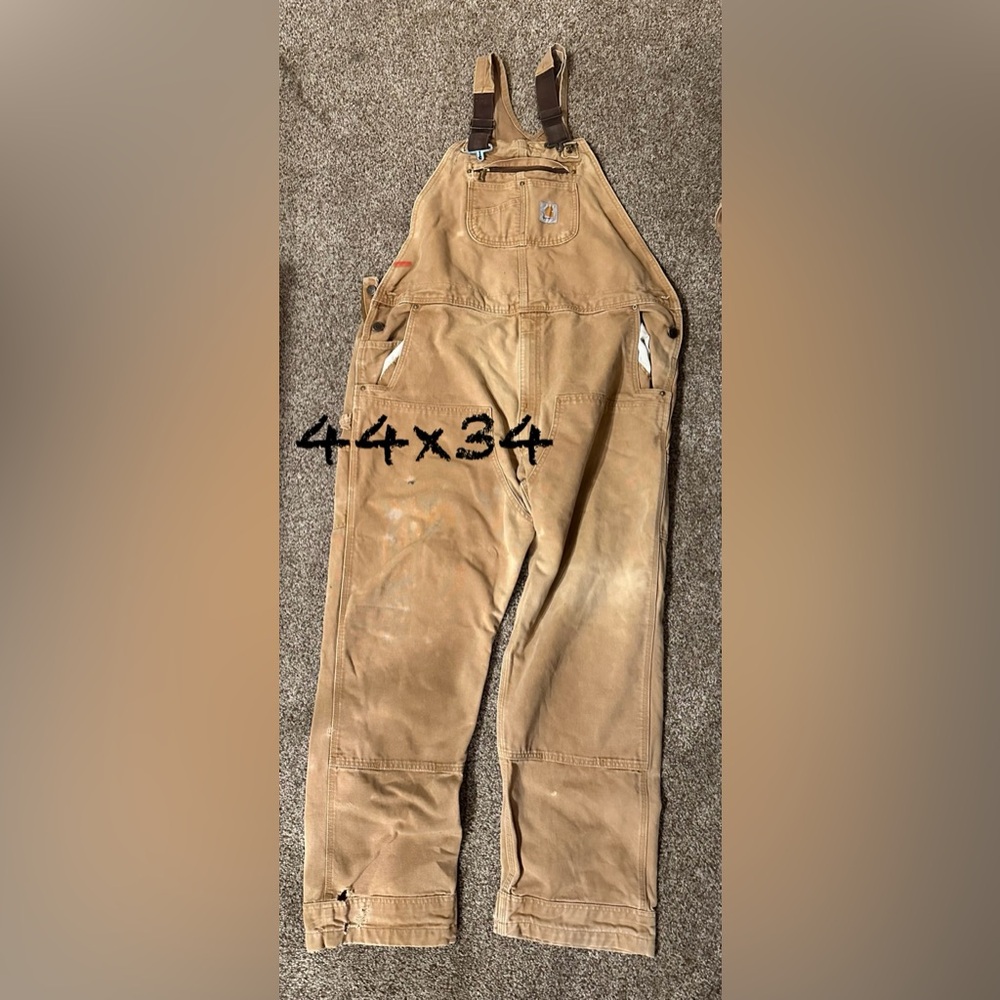 Carhartt Brown Work Bibs